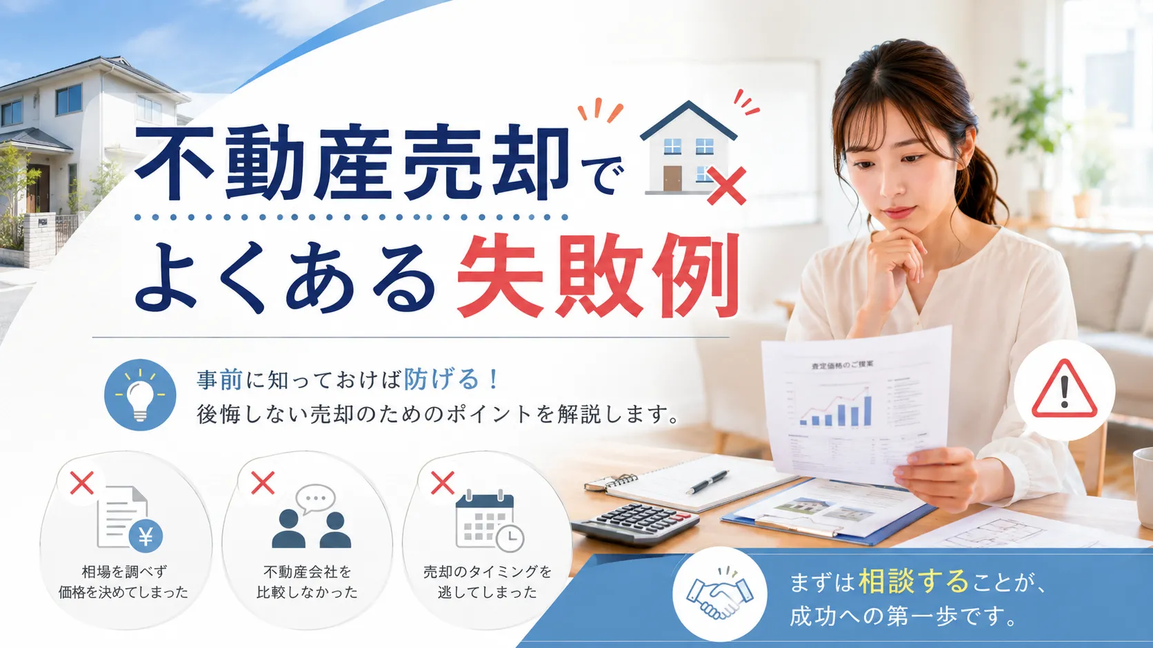不動産売却でよくある失敗例とは