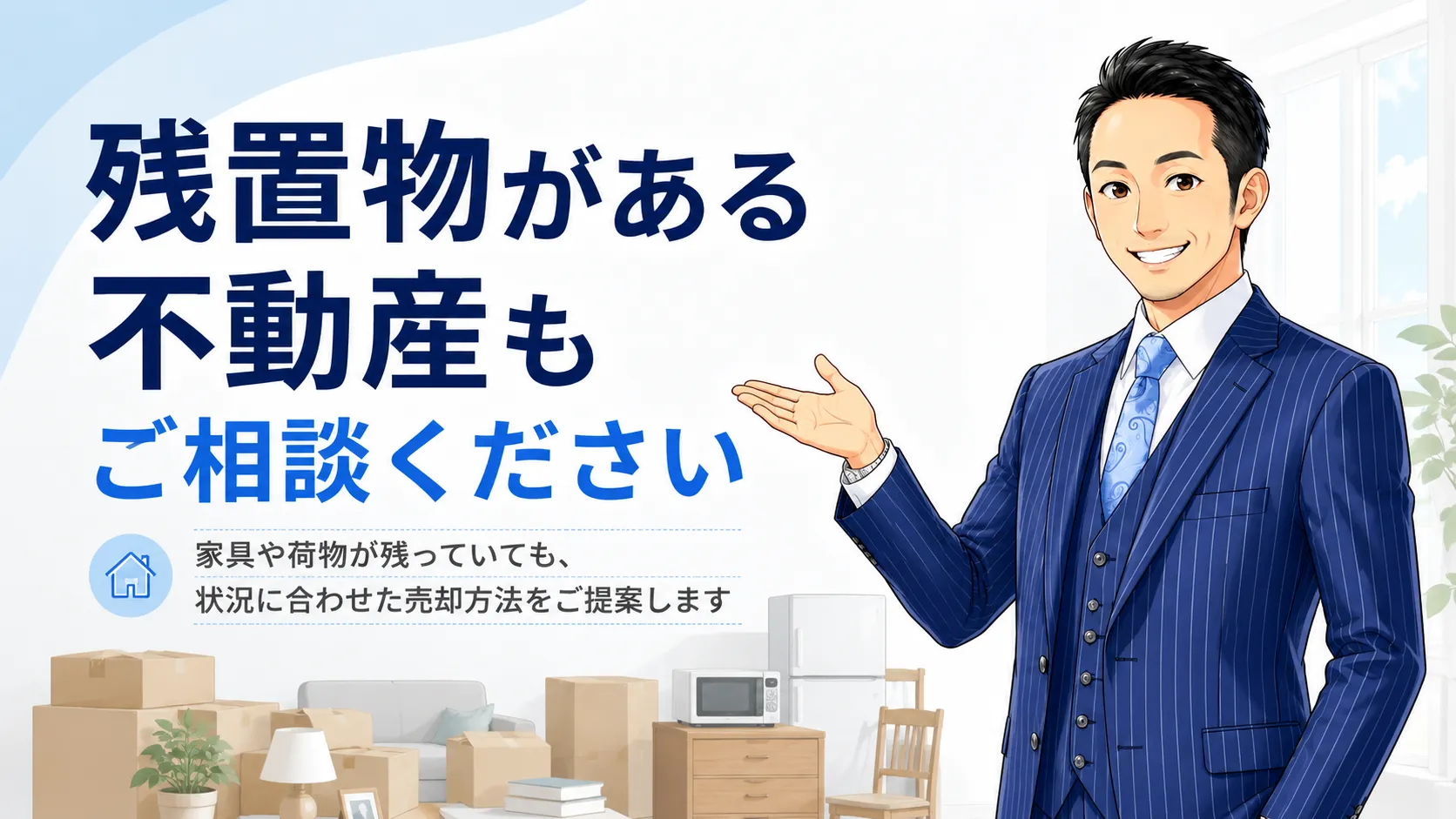 残置物がある不動産もご相談ください