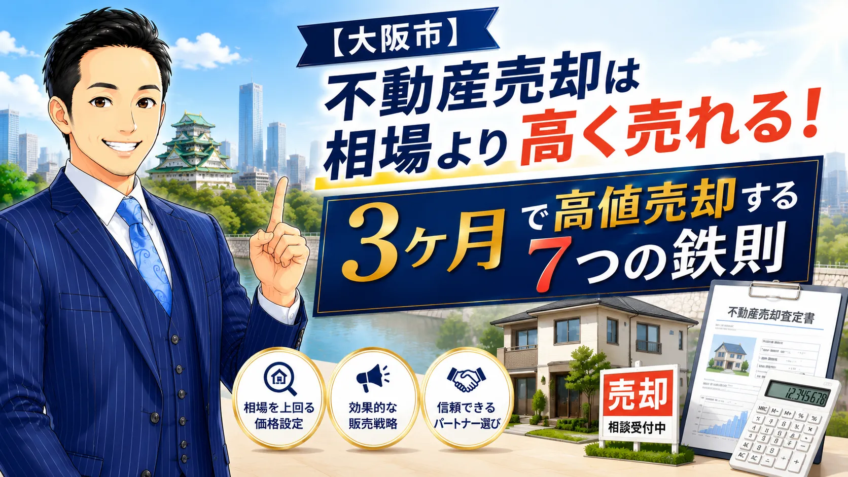 不動産売却と大阪府で高く売る戦略を徹底解説する3ヶ月実践法