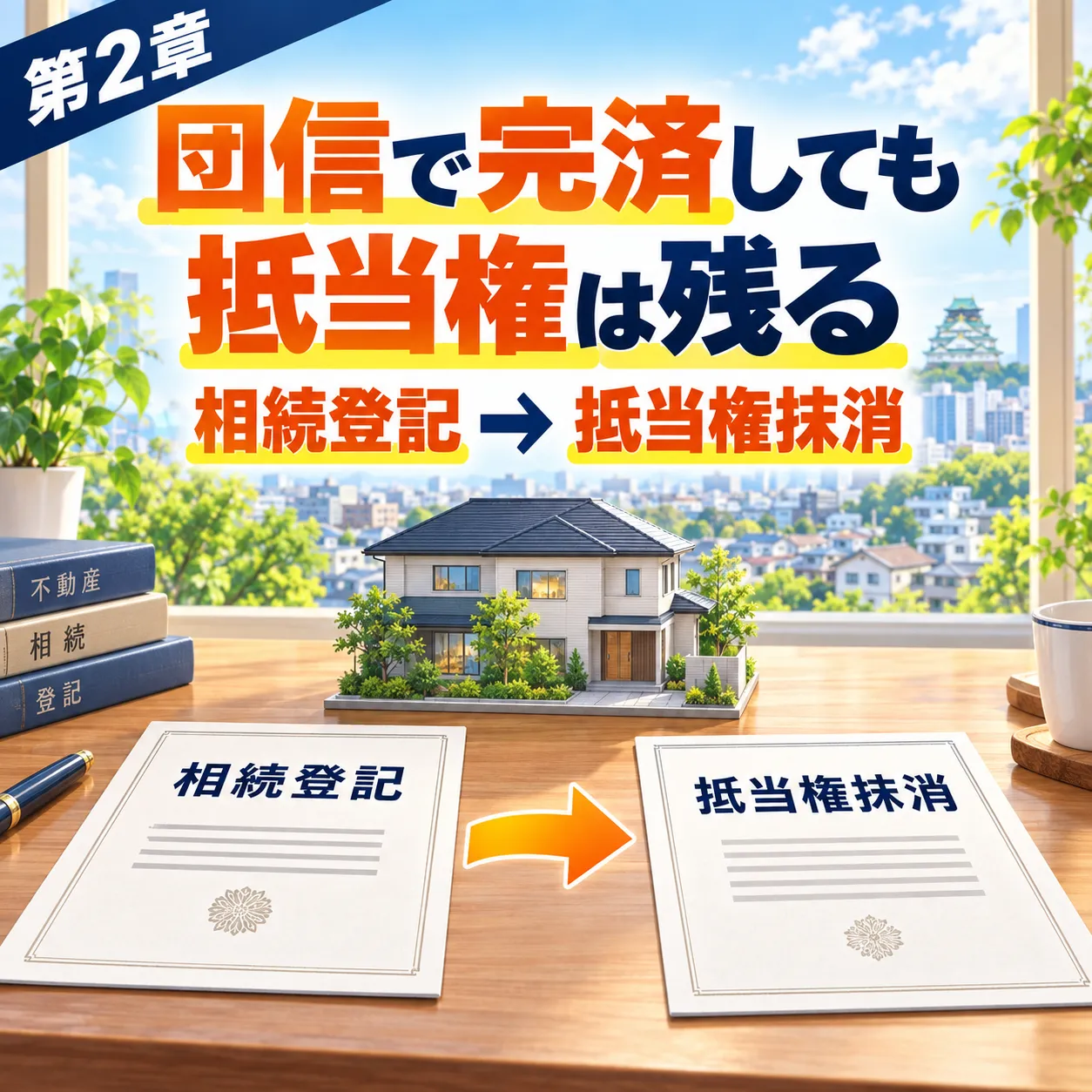 第2章:団信で完済しても登記簿には抵当権が残る——相続登記→抵当権抹消の順番と頼む相手