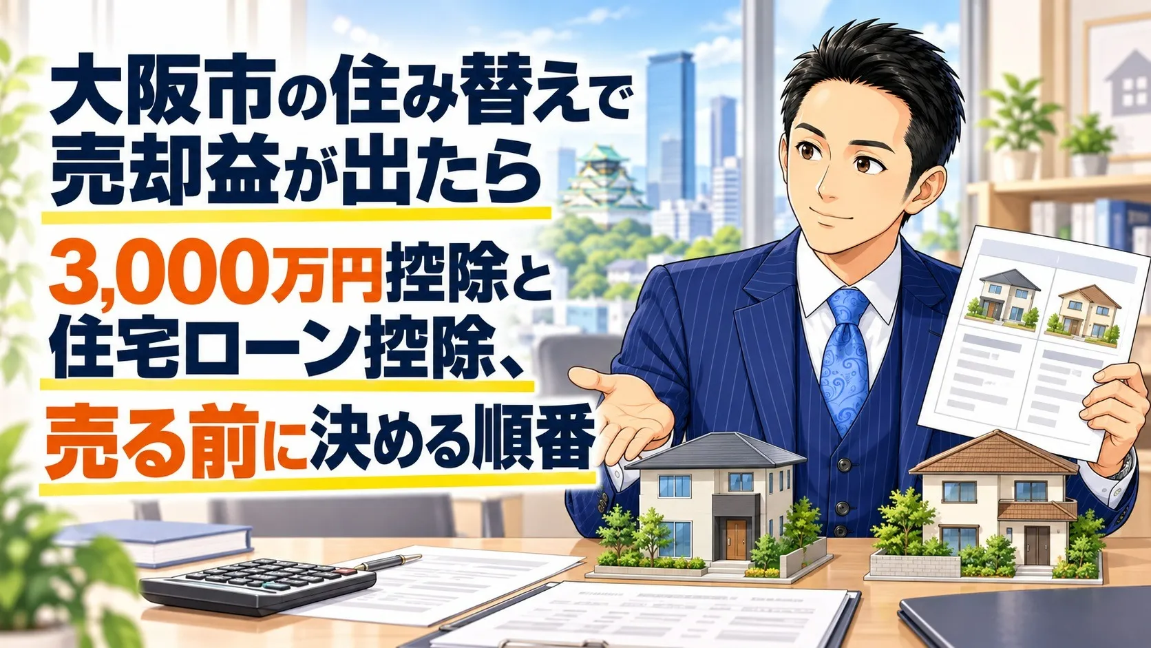 大阪市の住み替えで売却益が出たら｜3,000万円控除と住宅ローン控除、売る前に決める順番
