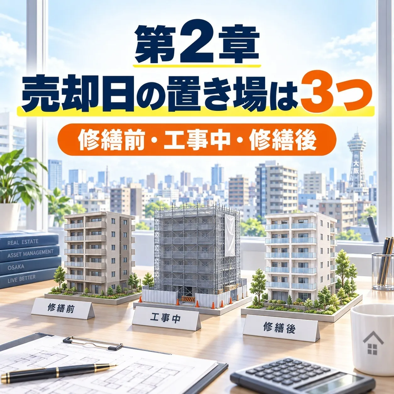 第2章:売却日の置き場は3つ——修繕前・工事中・修繕後で何が変わるか