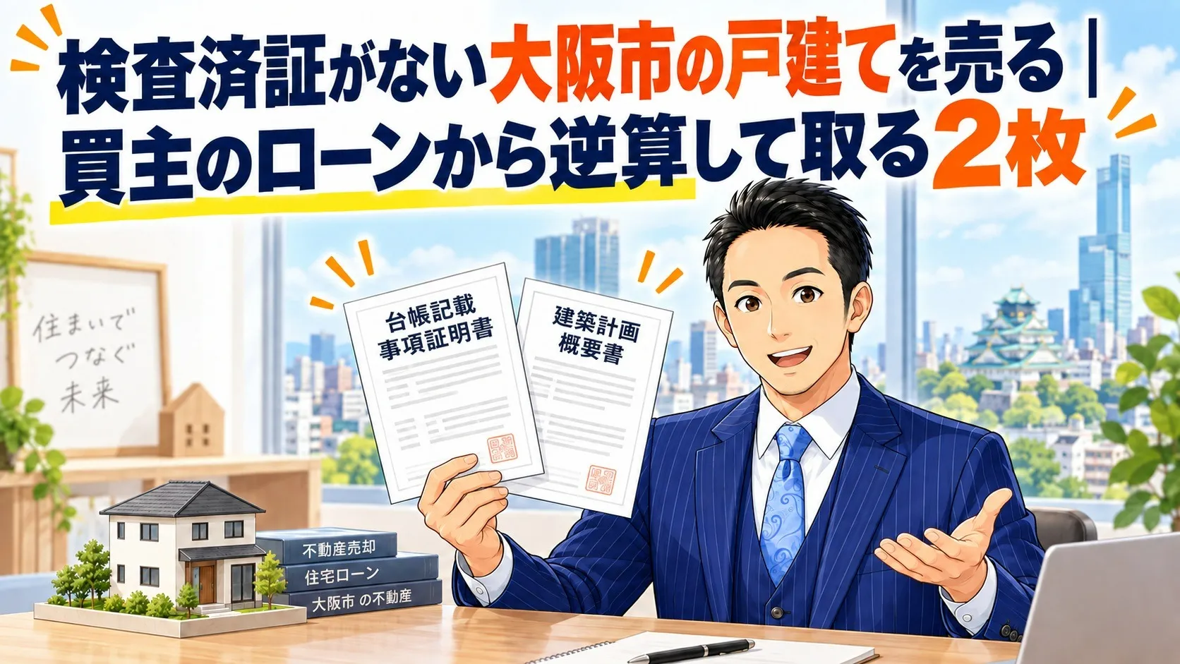 検査済証がない大阪市の戸建てを売る｜買主のローンから逆算して取る2枚