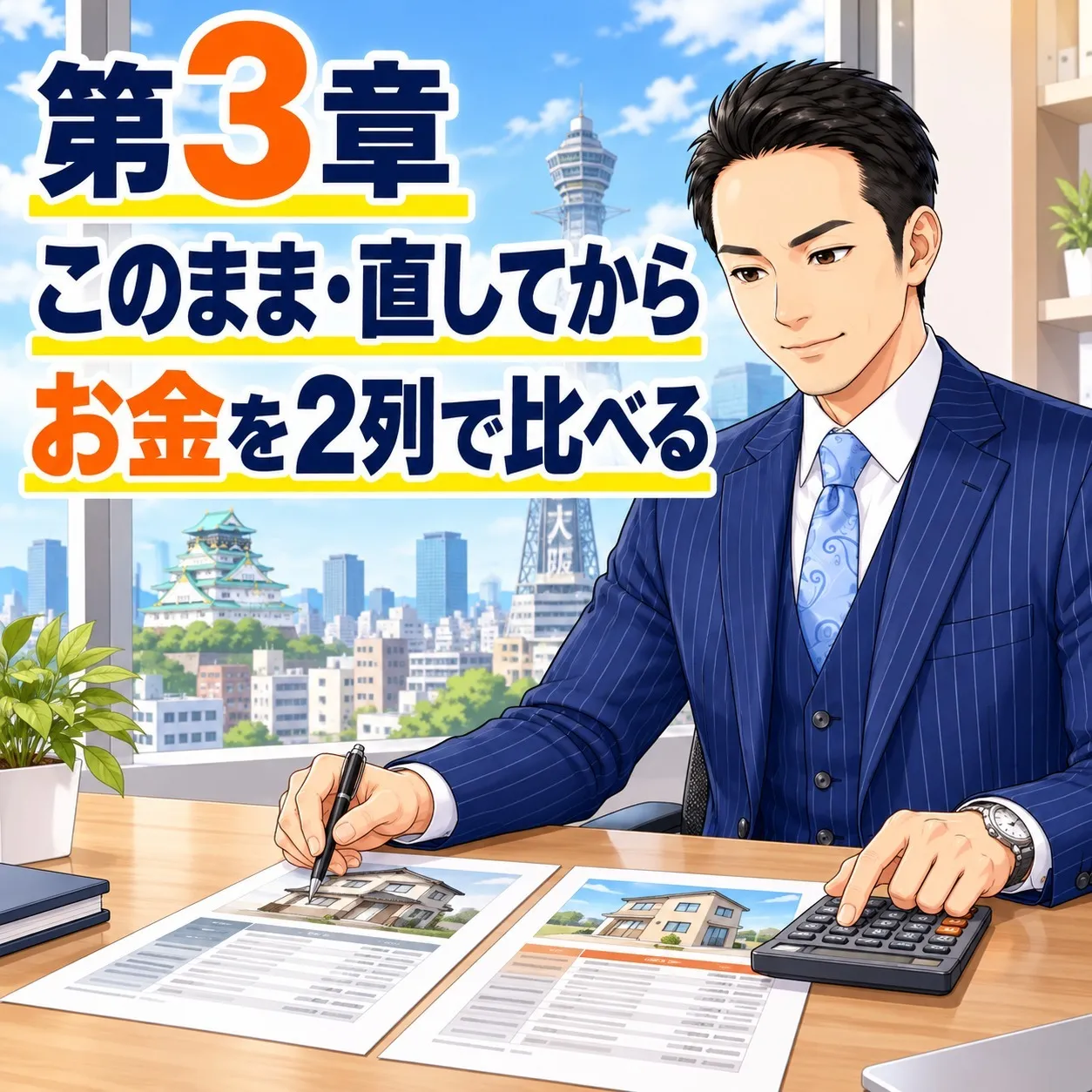 第3章:待つあいだに出ていくお金を足す——「このまま」と「直してから」を2列で並べる