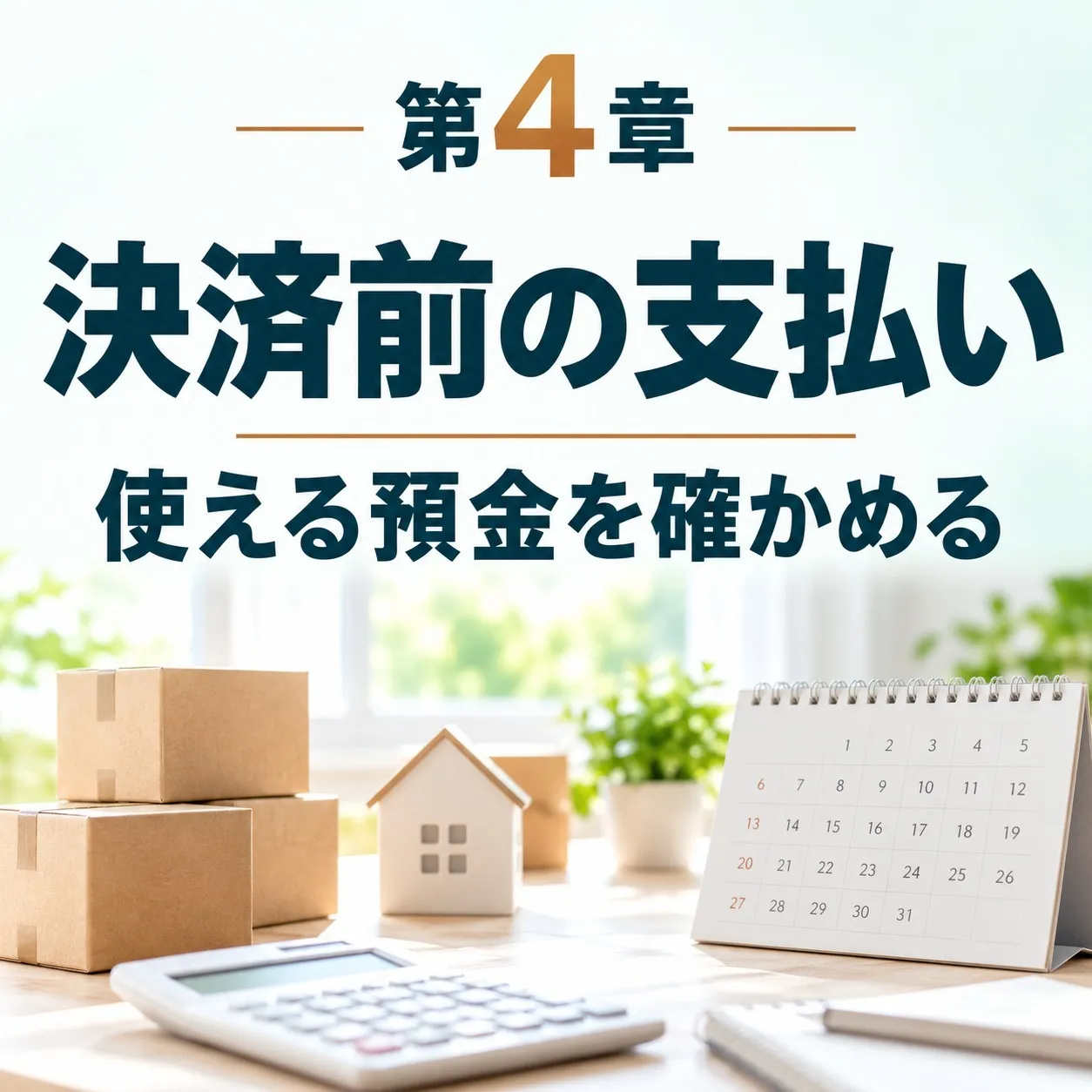 第4章:契約から決済までの「立て替え期間」——手元が一番薄くなる時期を数える