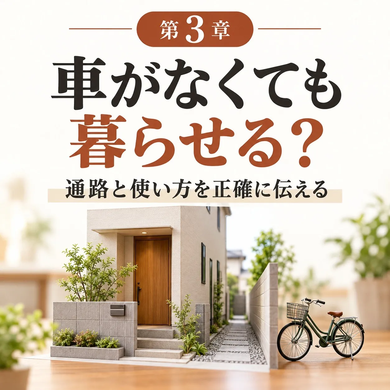 第3章:車が入らない旗竿地の見せ方を決める