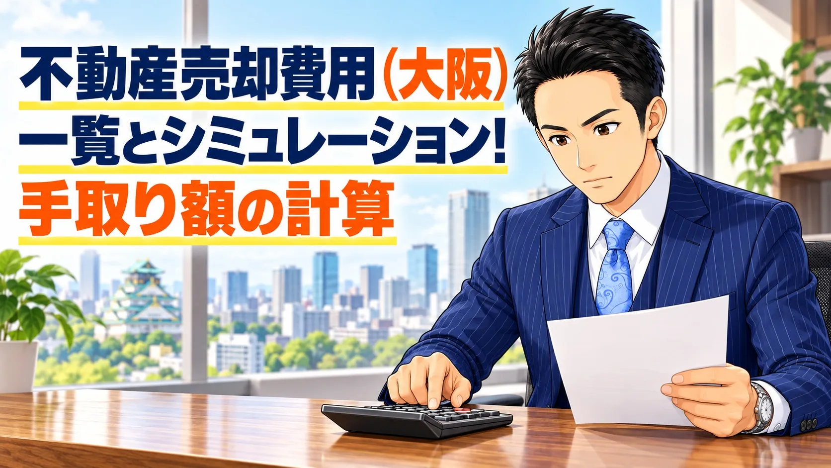 不動産売却費用（大阪）一覧とシミュレーション！手取り額の計算