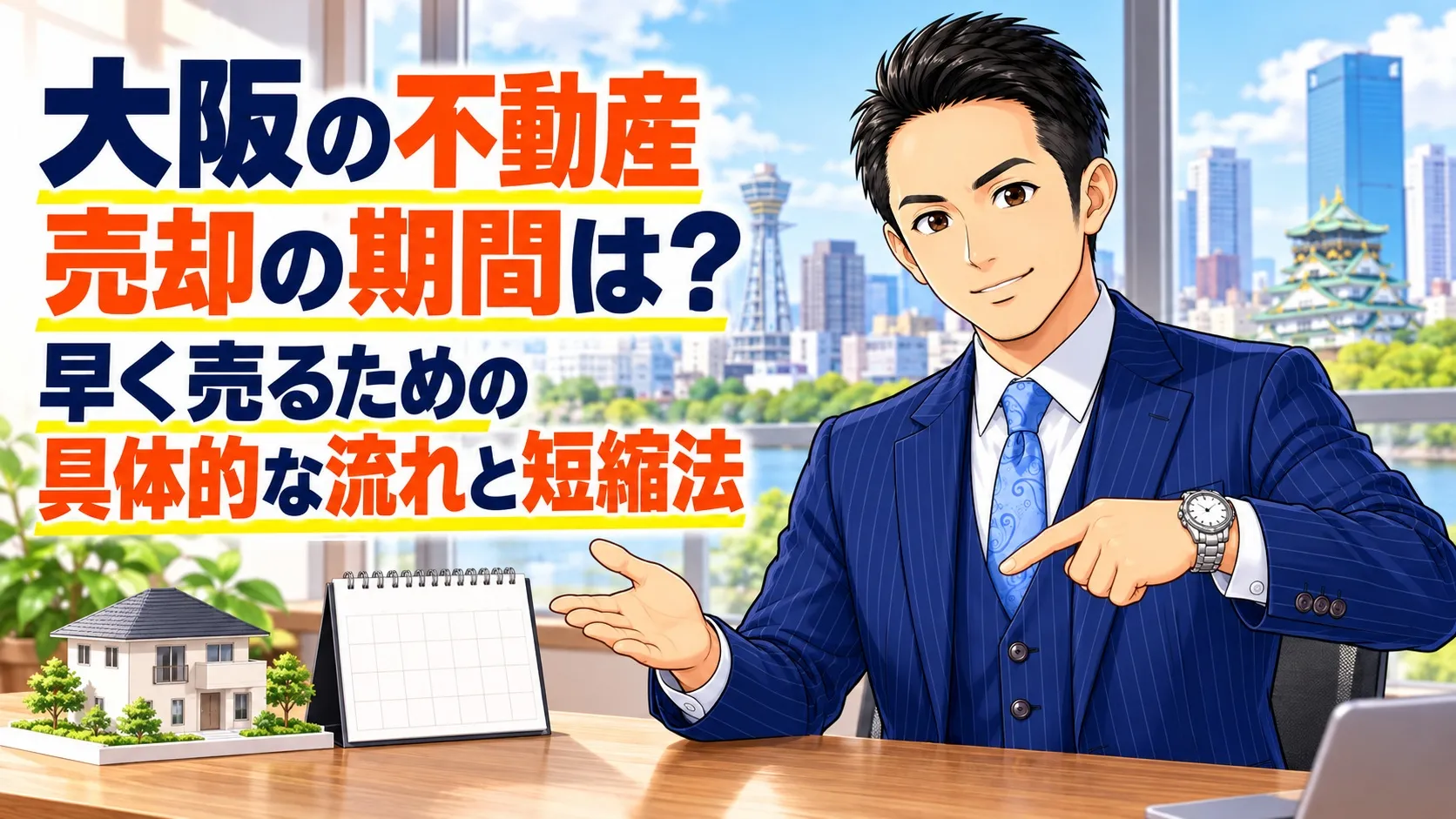 大阪の不動産売却の期間は？早く売るための具体的な流れと短縮法