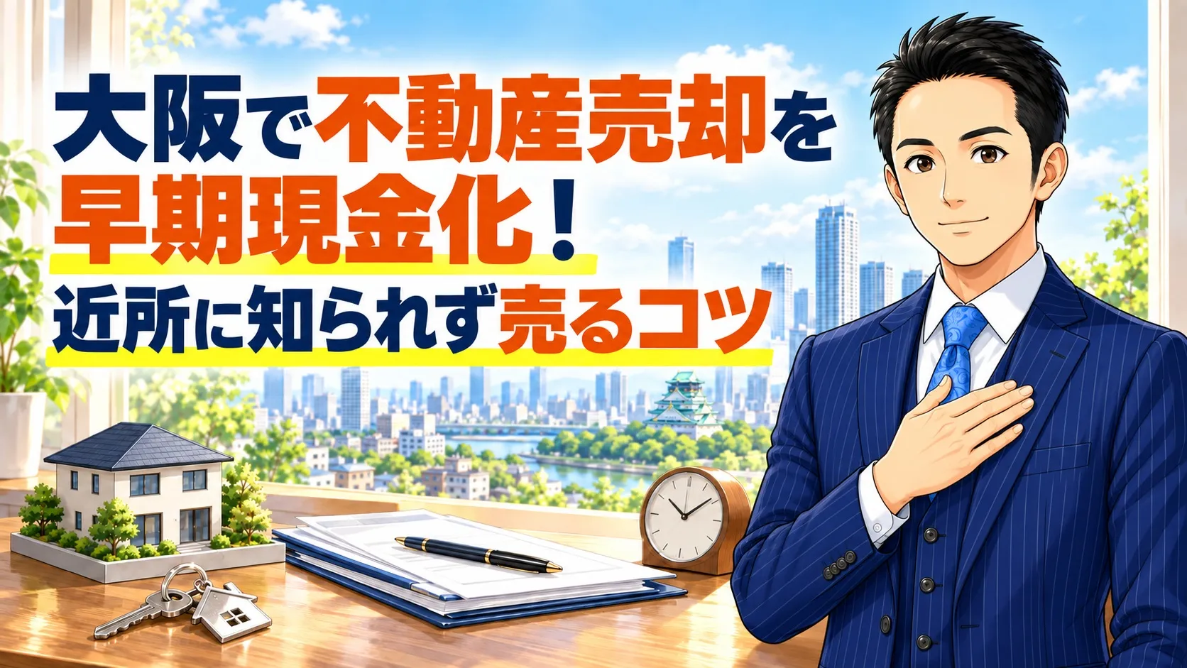 大阪で不動産売却を早期現金化！近所に知られず売るコツ