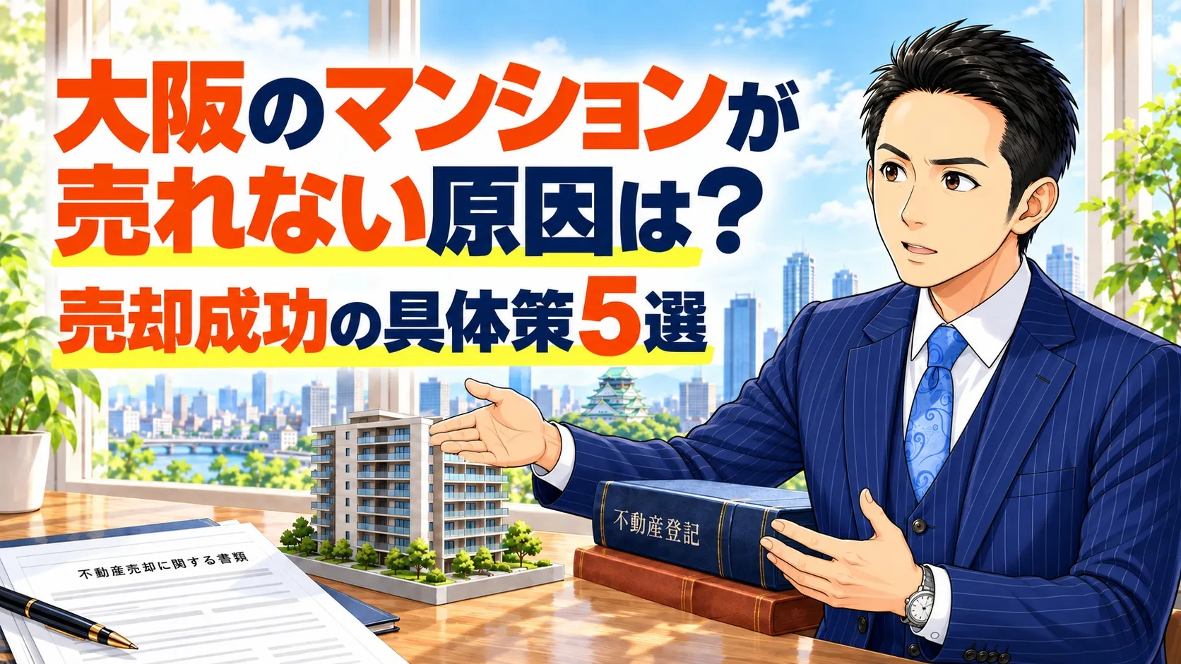 大阪のマンションが売れない原因は？売却成功の具体策5選