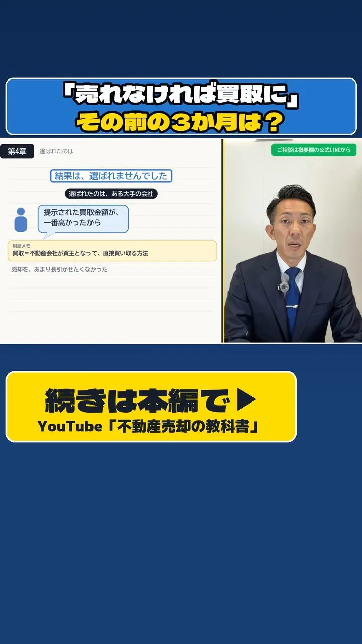 「3か月売り出して、それでも売れなければ、買取に切り替えよう...